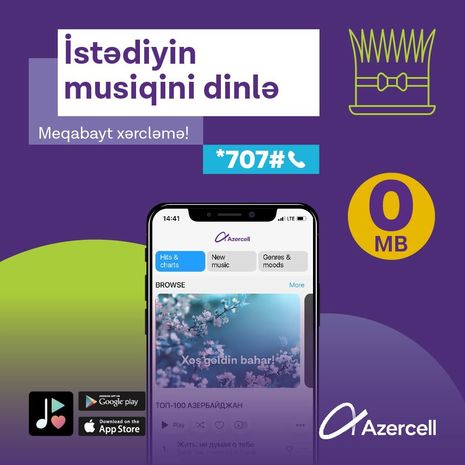 “Azercell”lə Mobil Musiqi limitsiz oldu