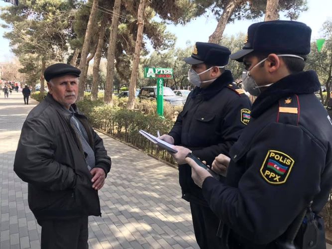 Polis Bakıda karantin rejimini pozanları cərimələməyə başladı