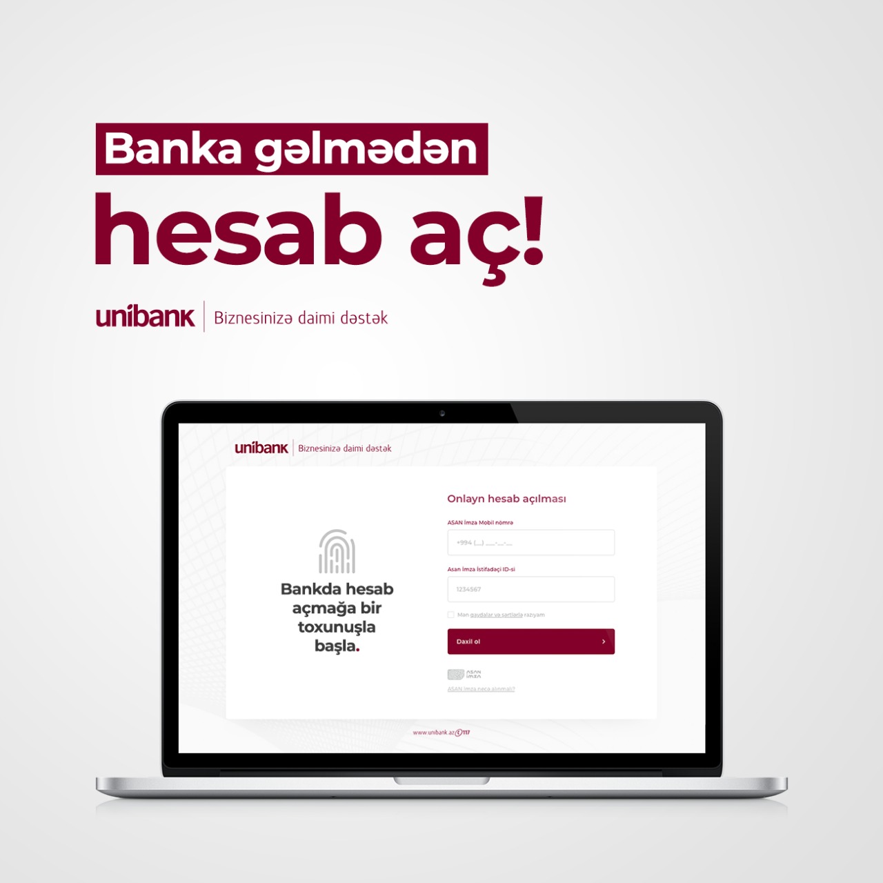 Unibank biznes sahiblərinə banka gəlmədən onlayn hesab açmaq imkanı yaratdı