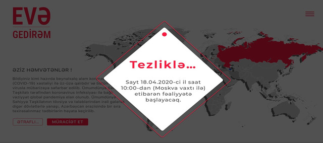 "Evə gedirəm" portalı bu gündən işə düşəcək