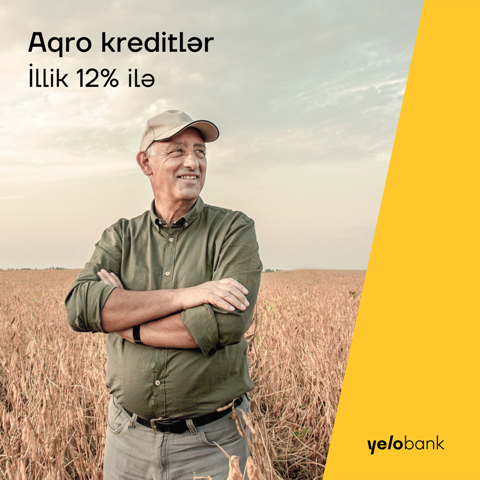 Yelo Bankdan 12% ilə aqro kreditlər