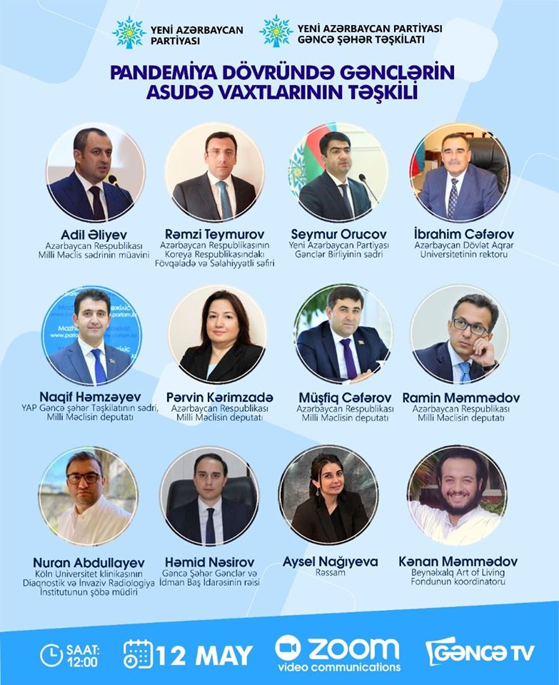 "Pandemiya dövründə gənclərin asudə vaxtının təşkili"nə videokonfrans həsr edildi