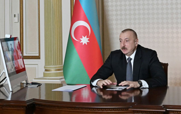 Prezident videokonfransa qatıldı - Foto