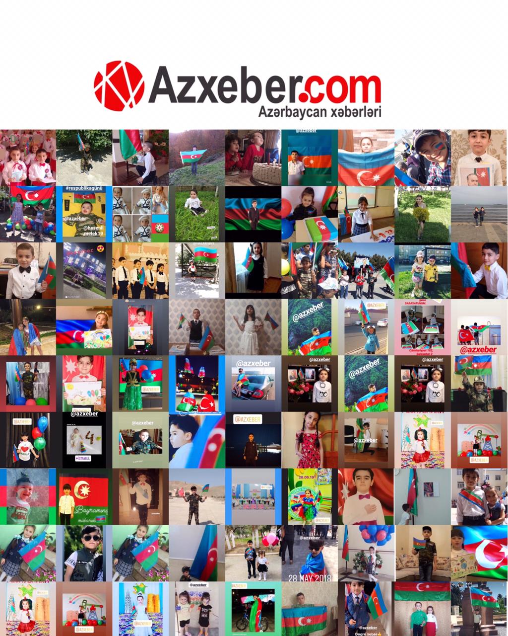 “Azxeber.com” “Bayrağımız gələcəyimizdir” adlı kampaniya keçirib - FOTOLAR