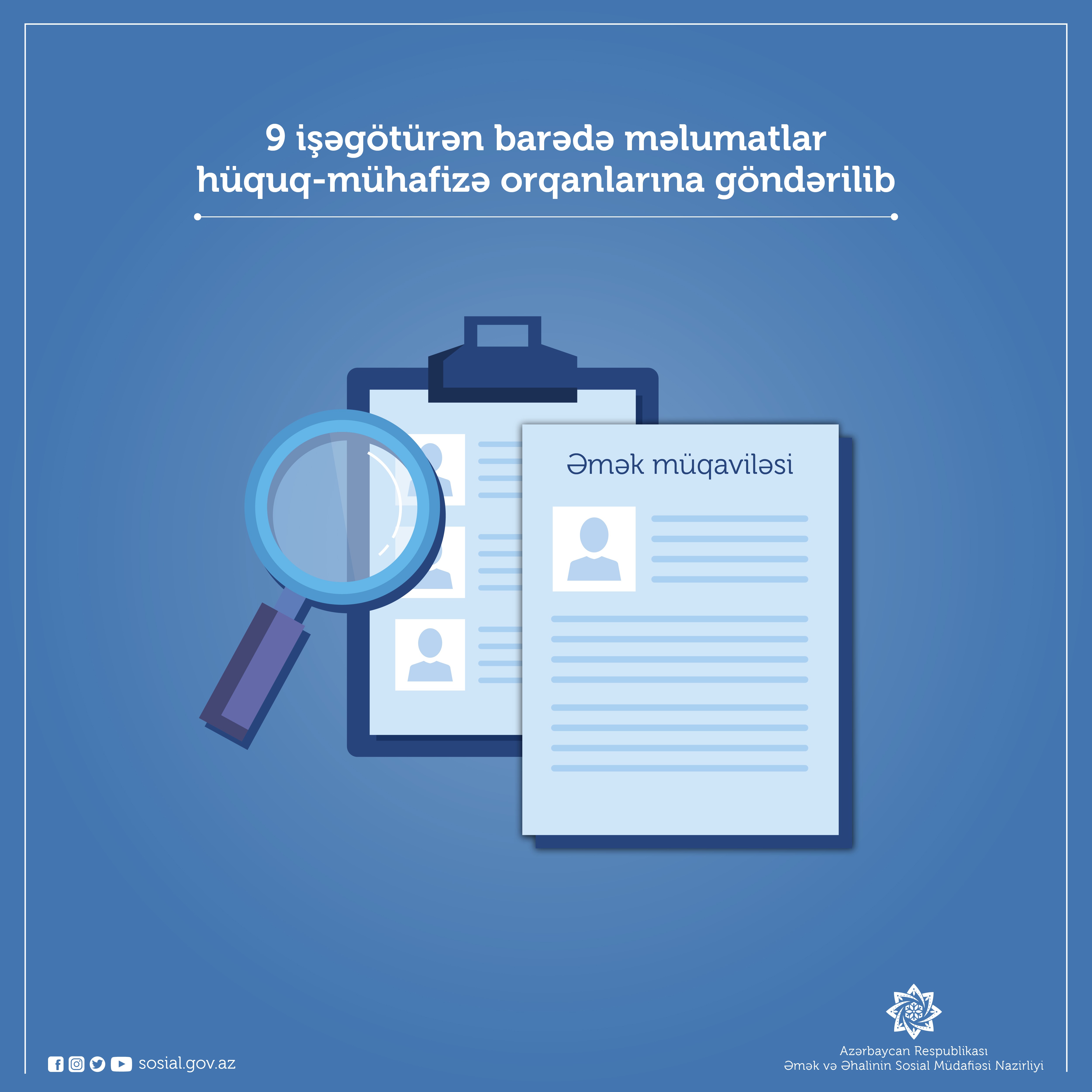 9 işəgötürən barədə hüquq-mühafizə orqanlarına müraciət edilib