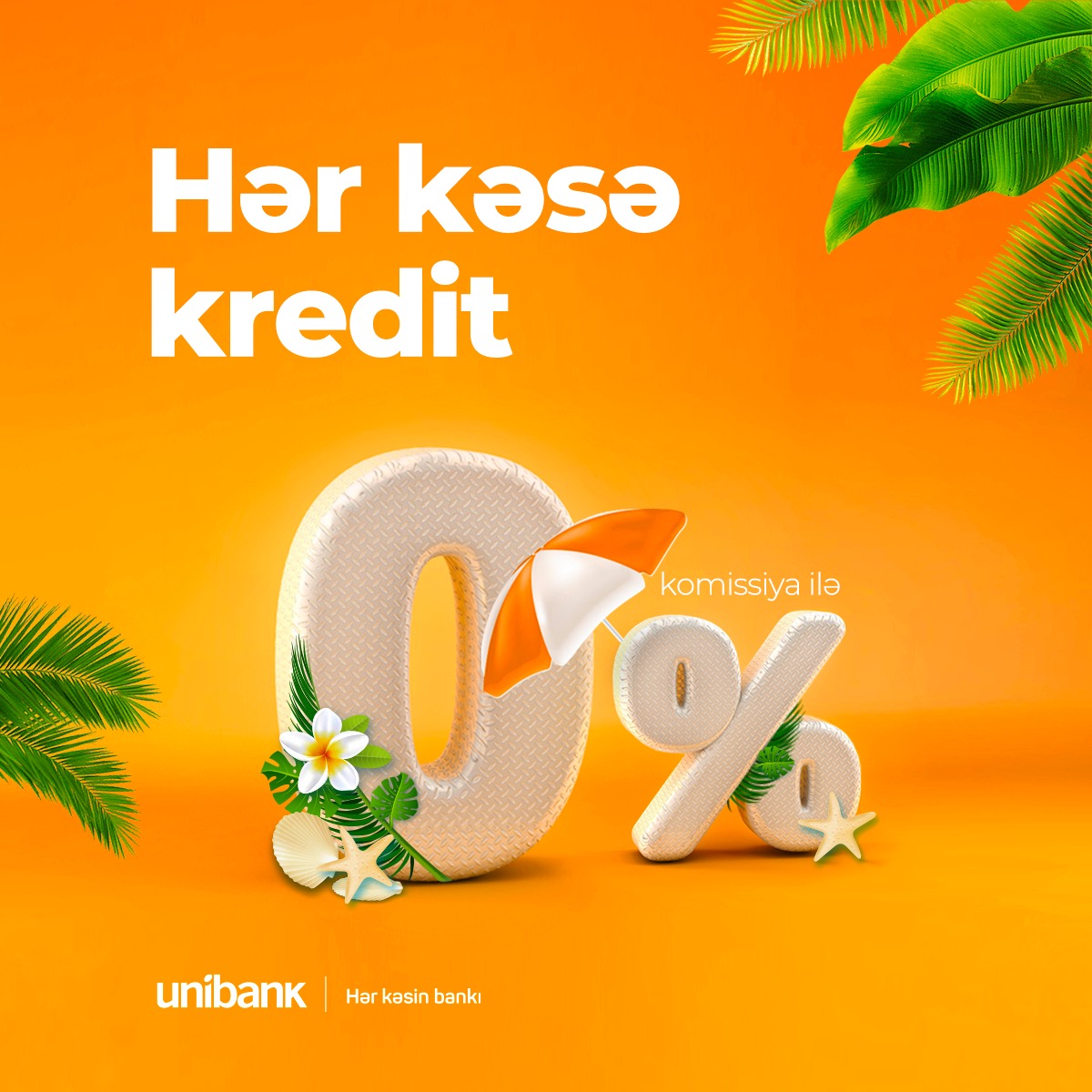 Unibank hər kəs üçün 0% komissiyalı kredit kampaniyası keçirir