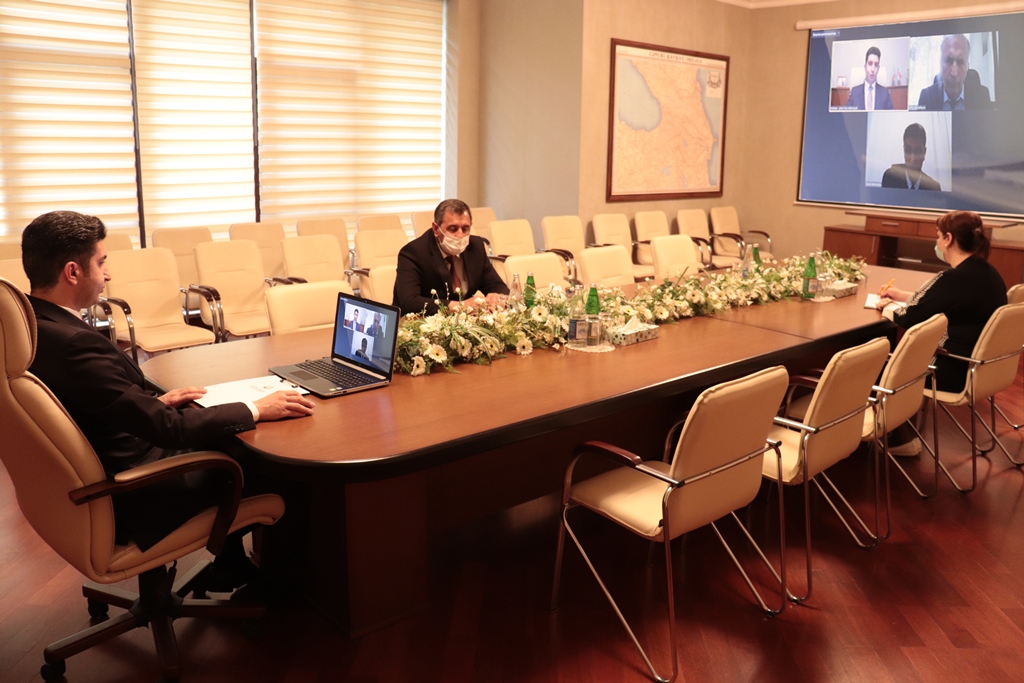 Naftalanda “15 İyun - Milli Qurtuluş Günü” ilə bağlı videokonfrans formatında tədbir keçirildi - FOTO