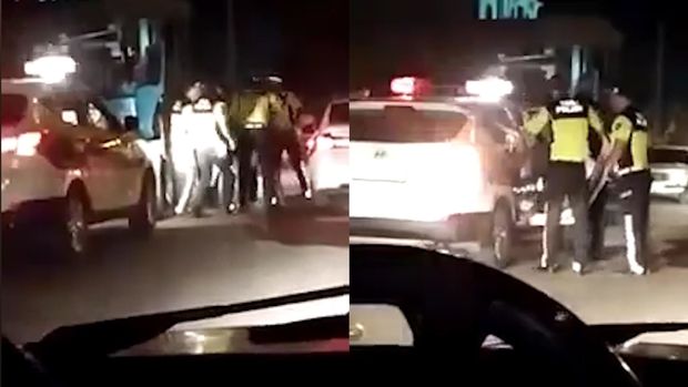 Masallıda polislər traktor sürücüsünü döydü - VİDEO - AÇIQLAMA