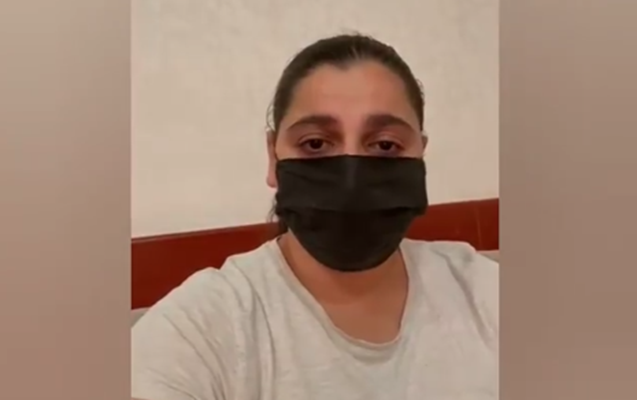 DİN postu icazəsiz keçdiklərini deyən 2 qadını tapdı - VİDEO