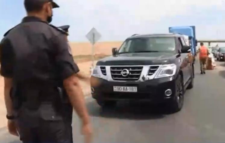 Bakıdan çıxmaq istəyən AA seriyalı avtomobil karantin postundan geri qaytarıldı - FOTOLAR
