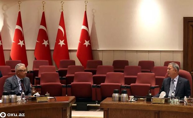 Türkiyənin Milli Müdafiə naziri azərbaycanlı general və heyəti qəbul etdi - VİDEO