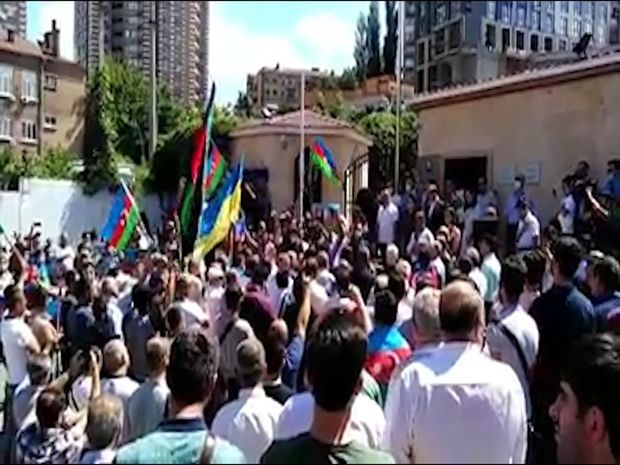 Ukraynada Azərbaycana dəstək aksiyası keçirildi - VİDEO