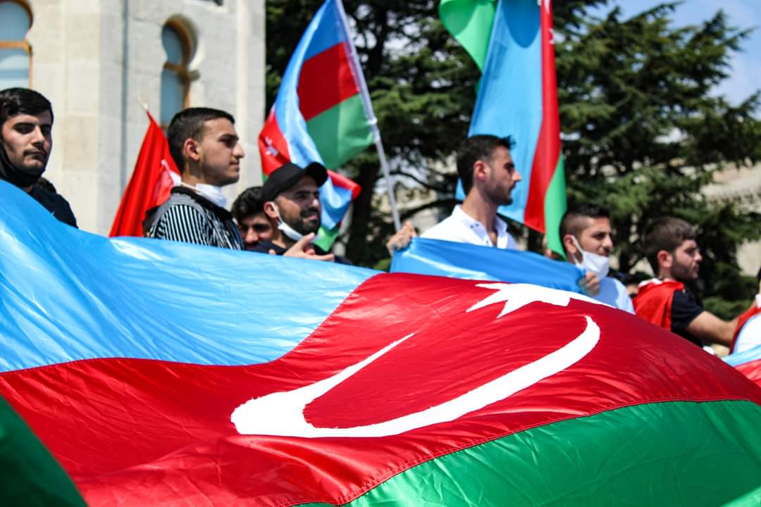 İstanbulda Azərbaycan Ordusuna dəstək aksiyası baş tutdu - FOTOLAR