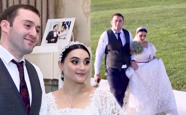 Azərbaycanlı cütlük karantin şəraitində belə evləndi - VİDEO