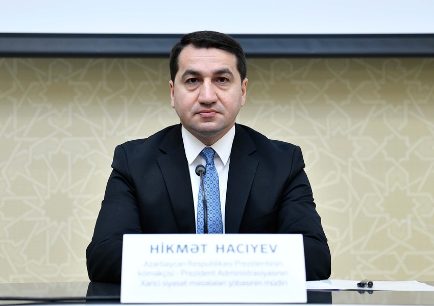 "Ermənistanın Milli Təhlükəsizlik Strategiyası sanki saxta tarix dərsliyidir" - Hikmət Hacıyev