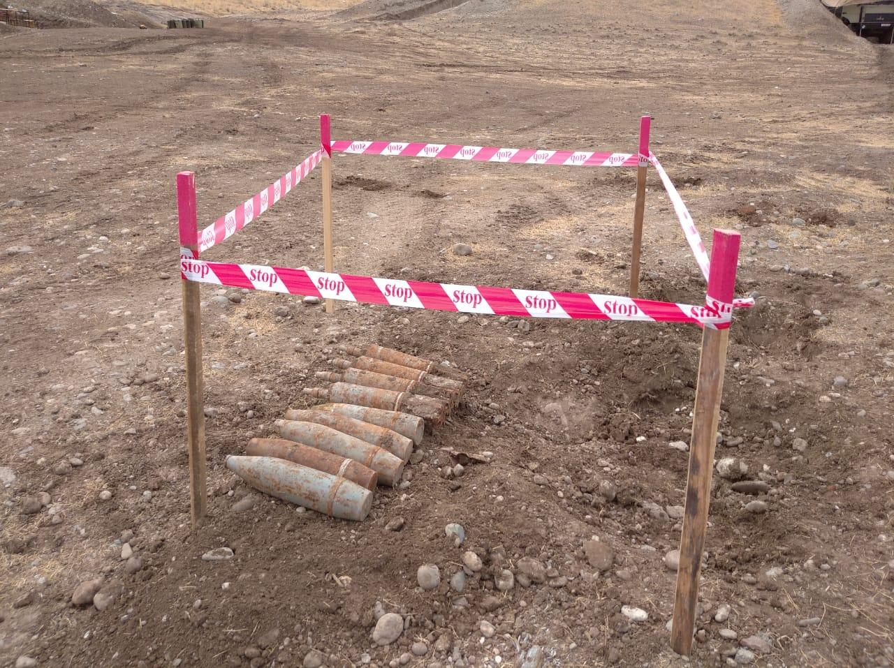 Füzulidə 9 ədəd top mərmisi tapılıb - FOTO