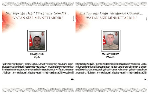 Türkiyə ordusu iki əsgərini itirdi