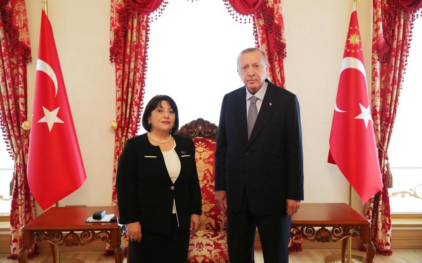 Sahibə Qafarova Rəcəb Tayyib Ərdoğanla görüşdü