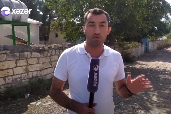 "Xəzər TV"nin əməkdaşları düşmən atəşinə məruz qaldılar - VİDEO