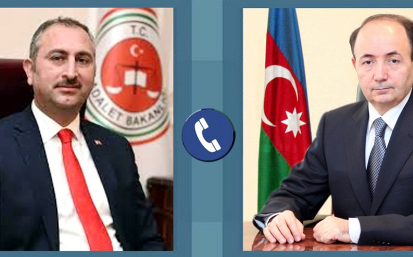 Türkiyə və Azərbaycan ədliyyə nazirləri arasında telefon danışığı olub