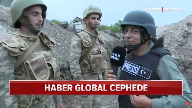 “Haber Global”ın müxbiri ön xətdəki əsgərlərimizin yanında - VİDEO