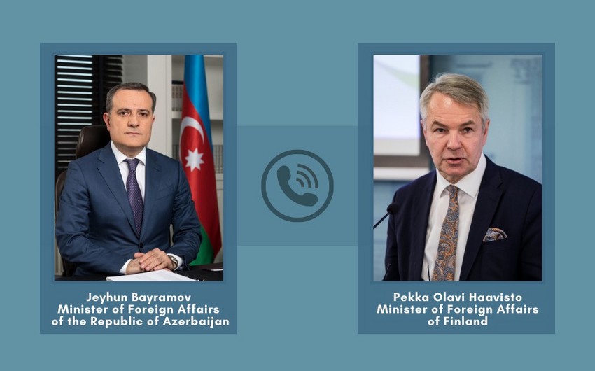 Ceyhun Bayramov finlandiyalı həmkarına erməni təcavüzü barədə məlumat verib