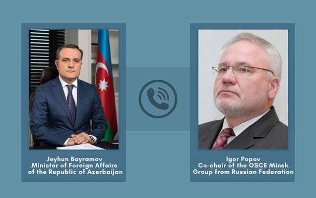 Ceyhun Bayramovla Minsk qrupunun Rusiyalı həmsədri arasında telefon danışığı olub