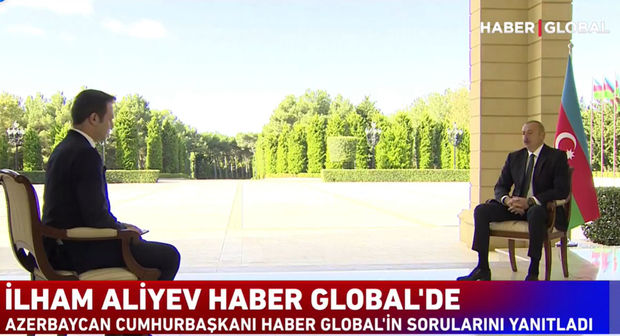 İlham Əliyev Türkiyənin “Haber Global” telekanalına müsahibə verir - CANLI YAYIM