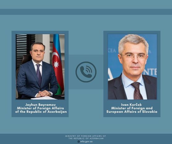 Ceyhun Bayramovla Slovakiyanın Xarici və Avropa İşləri naziri arasındakı telefon danışığı olub