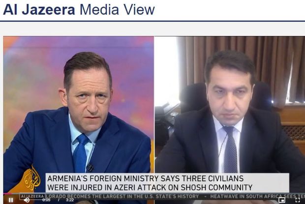 Prezidentin köməkçisi Hikmət Hacıyevin “Al Jazeera” televiziya kanalına müsahibəsi - FOTO