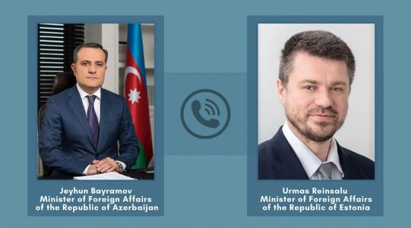 Ceyhun Bayramovun Estoniya Xarici İşlər naziri ilə telefon danışığı olub