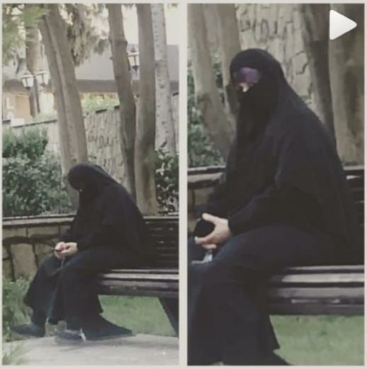 Bakı polisi qara niqabda olan insanın kimliyini müəyyənləşdirdi - FOTO