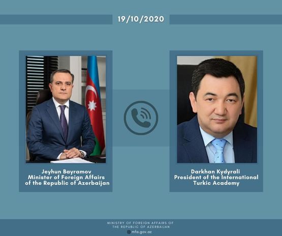 Ceyhun Bayramov Beynəlxalq Türk Akademiyasının prezidenti ilə erməni terrorunu müzakirə edib