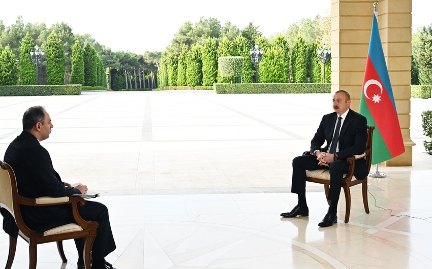 Prezident İlham Əliyev Rusiyanın İnterfaks agentliyinə müsahibə verib
