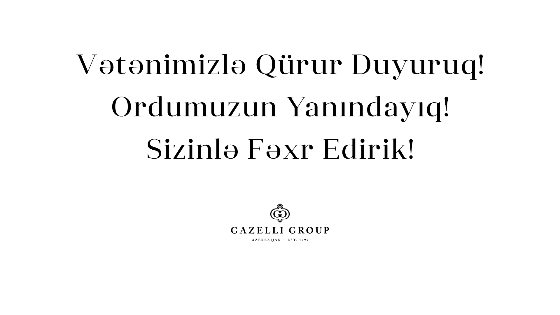 “Gazelli Group”dan daha bir təqdirəlayiq vətənpərvər aksiya - VİDEO