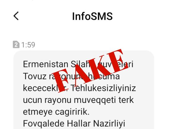 Vətəndaşlara göndərilən saxta mesajla bağlı nazirlikdən - AÇIQLAMA 