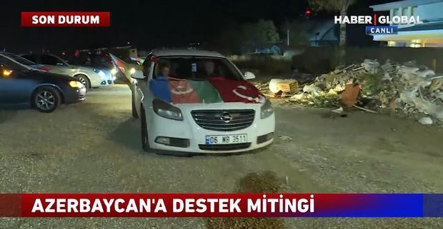 Ankarada Azərbaycana dəstək avtoyürüşü - VİDEO