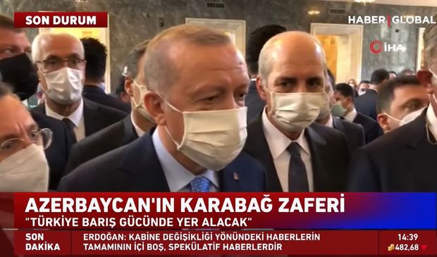 Ərdoğan: “Rusiya əsgəri Qarabağda hansı şəkildə olacaqsa, türk əsgəri də elə olacaq” - VİDEO