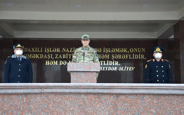 Nazir Polis Akademiyasının rəisini kollektivə təqdim etdi - Foto