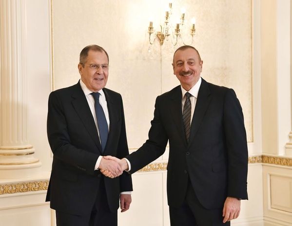 İlham Əliyev Rusiyanın xarici işlər naziri Sergey Lavrovu qəbul edib - FOTO