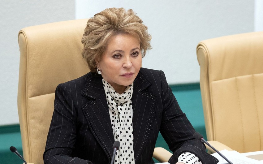 Valentina Matviyenko: "Qarabağda atəşkəsi qorumaq zəruridir"