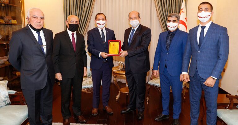 Şimali Kiprin prezidenti Orxan Həsənoğlunu qəbul etdi - FOTO