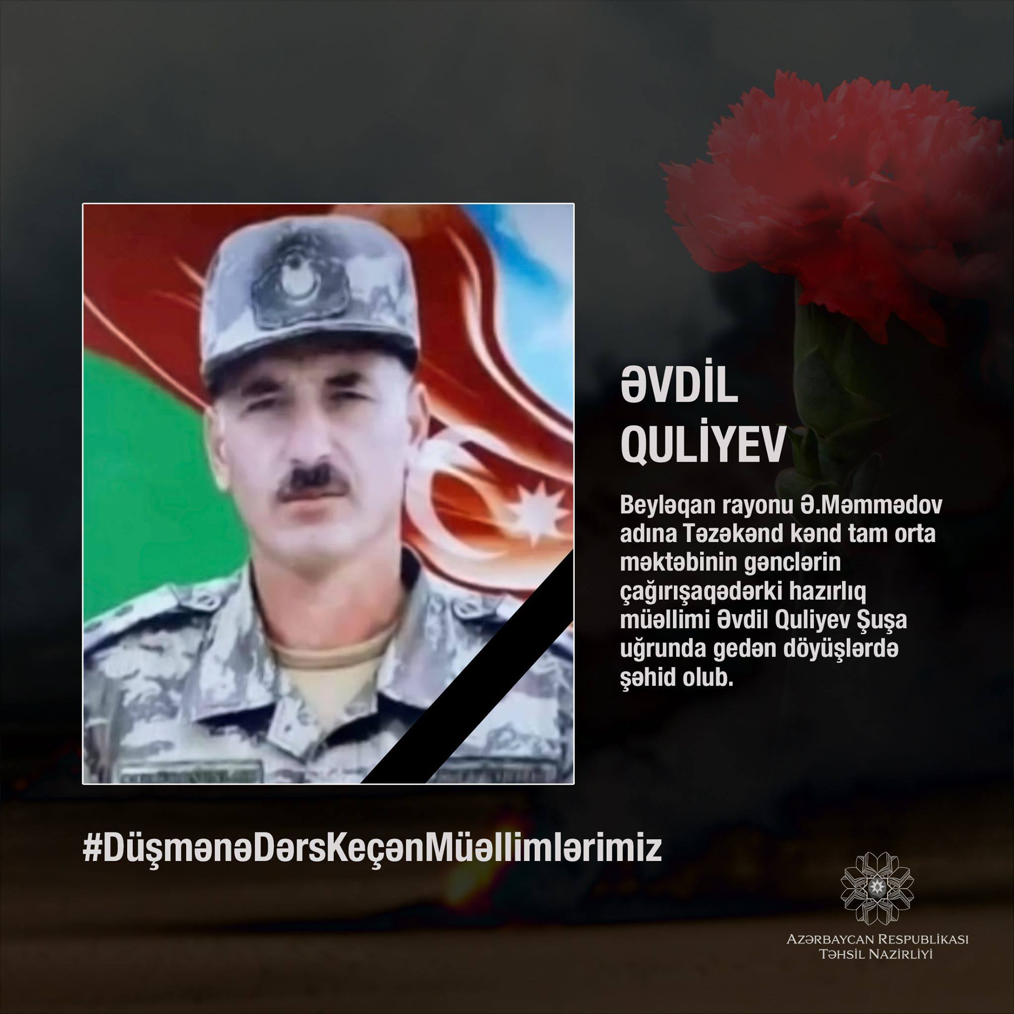 Azərbaycanda daha bir müəllim şəhid olub