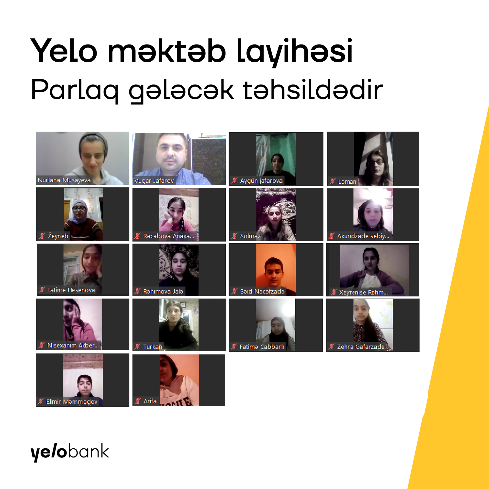 Yelo Bank «Yelo school» sosial layihəsinin ikinci hissəsinə start verdi