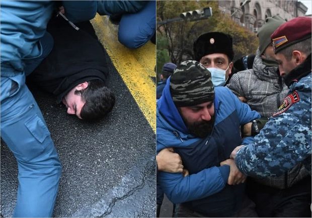 İrəvanda etirazçılar Nazirlər Kabinetinə girməyə çalışdılar - FOTO - VİDEO