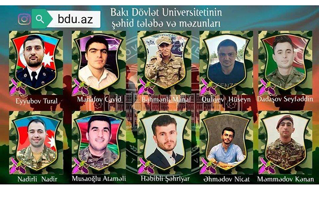 BDU-nun 10 tələbə və məzunu şəhid olub - Foto
