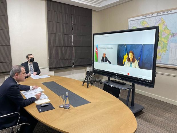 Ceyhun Bayramov isveçli həmkarı ilə videokonfrans formatında görüşdü
