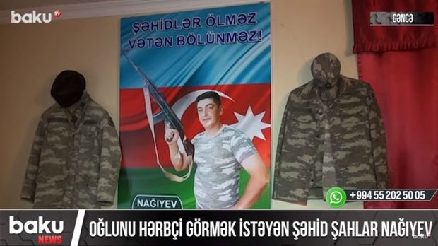 Oğlunu hərbçi görmək istəyən şəhidimiz - VİDEO