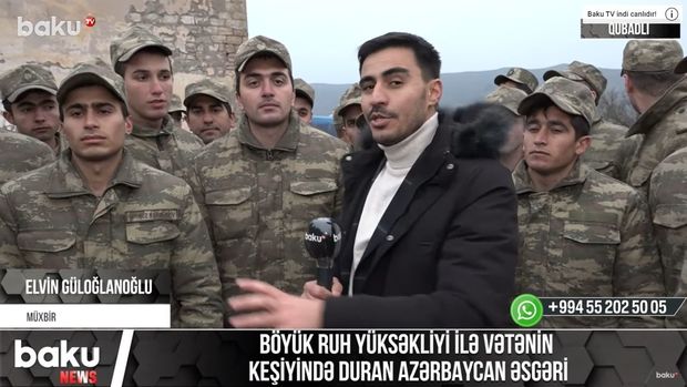 Böyük ruh yüksəkliyi ilə Vətənin keşiyində duran Azərbaycan əsgəri - VİDEO