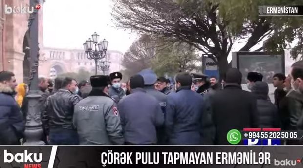 İrəvanda insanlar çörək ala bilmirlər - VİDEO